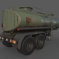 Green Fuel Tanker Trailer With Dual Dome Tops Boy Hansen Branding And Hazard Symbols