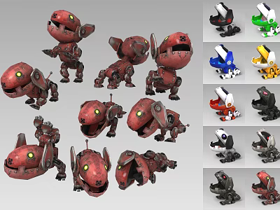 Modern Toy Animals 3d model