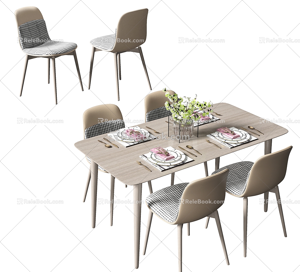 Dining Table and Chair Dining Table Dining Chair Negotiation Table Negotiation Chair Leisure Table Leisure Chair Desk Desk 3d model