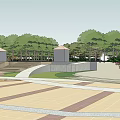 Integrated Residential Landscape Master Plan With Winding Pathways Green Lawns And Water Features