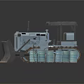 Industrial Equipment Crawler Type Bulldozer with Metal Drums and Construction Elements