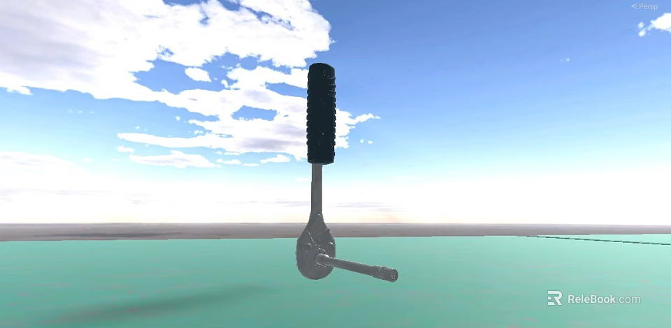 High Quality Metal Hardware Tool With Threaded Shank And Solid Handle 3d model 