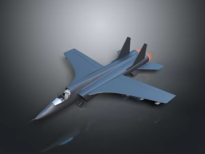 Modern Weapon Fighter Jet Design Featuring Sleek Wings Cockpit And Jet Engine 3d model