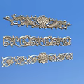 Elaborate Decorative Carvings With Floral Scroll Patterns And Ornamental Elements 3d model