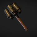 Military Vehicle Engine Parts With Crank Case Spark Plug And Wooden Handle