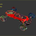 Red Futuristic Race Car With Black Wheels And Sleek Modern Design