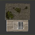 Wooden House Exterior With Mossy Roof Wooden Walls And Glass Door