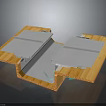 Other Structural Components With Wooden Panels And Gray Connecting Parts