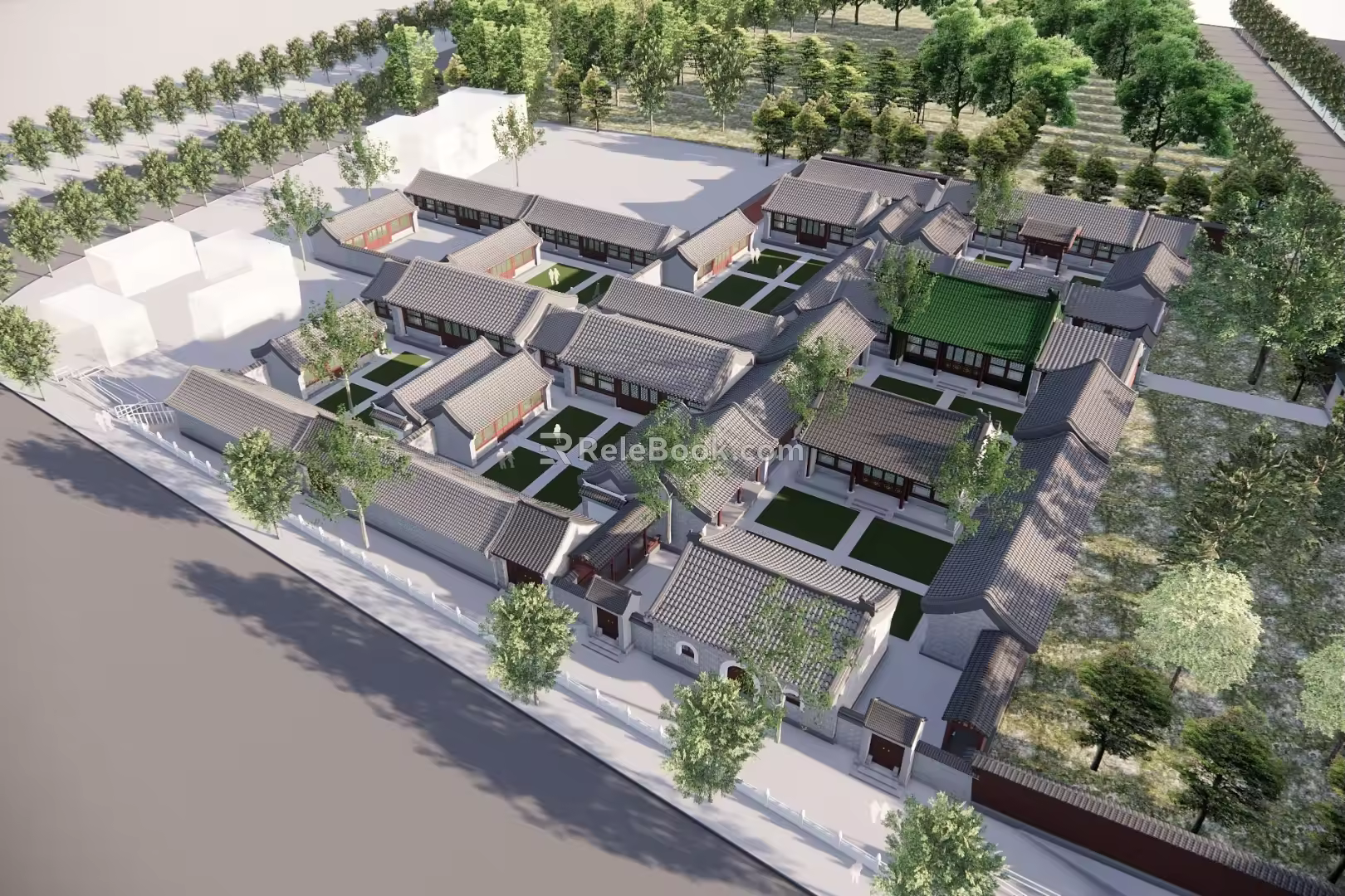 Chinese Courtyard Architecture 3d model