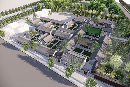 Chinese Courtyard Architecture 3d model
