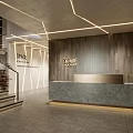 Modern Front Desk 3d model