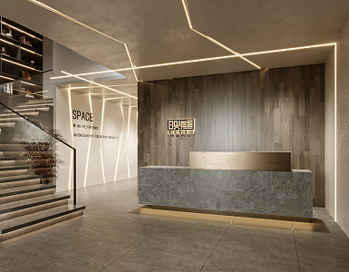 Modern Front Desk 3d model