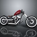YAMAHA Custom Classic Motorcycle With Red Seat Black Body And Stylish Design Details