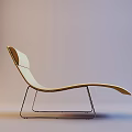 Sleek Modern Lounge Chair Design With Light Upholstery And Curved Metal Frame
