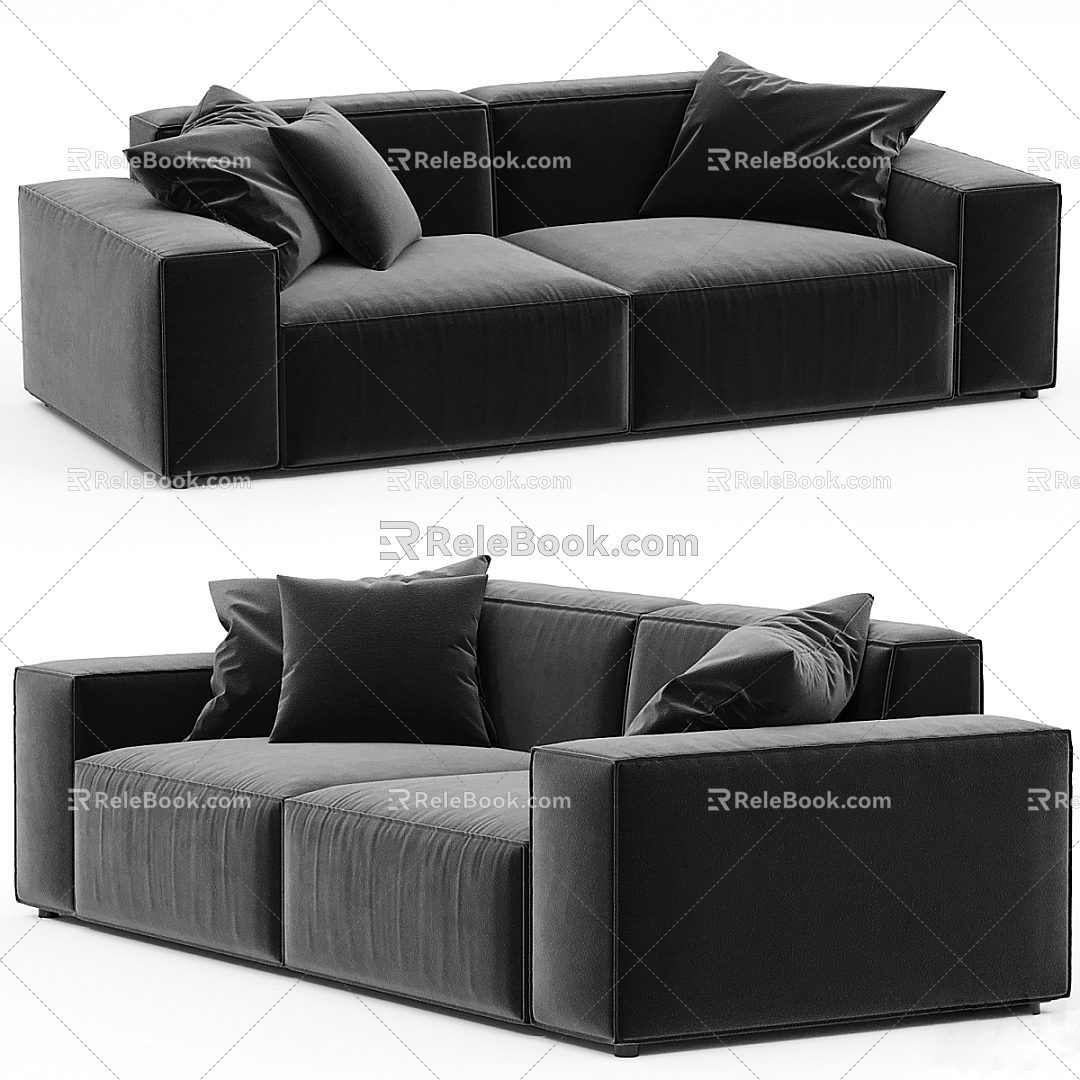 Modern two-person sofa 3d model