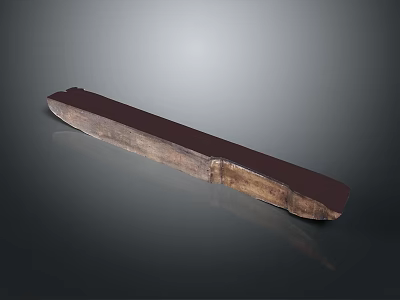 Natural Wood Stone Decorative Strip With Long Shape And Textured Surface 3d model