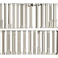 Classical Roman Columns With Various Architectural Design Styles And Decorative Details 3d model