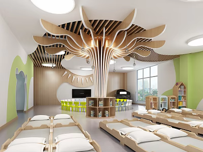 modern classroom 3d model