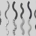 Curved Stepping Stones Design For Landscape With Various Stone Materials And Patterns