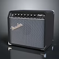 Fender Black Headphone Amplifier Speaker With Control Knobs And Front Logo
