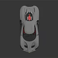 Modern Sleek Silver Sports Car With Streamlined Body And Red Accents
