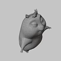 Cute Chubby Cartoon Hamster Game Movie Character With Big Eyes And Black Spiky Hair