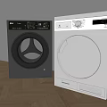 Modern Black And White Washing Machines In Stylish Home Interior Design