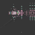 Detailed View Of Mechanical Parts Assembly With Engine Tires Wheels And Components