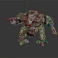 Sci Fi Combat Mech With Armed Mechanical Arms Reinforced Armor And Joints