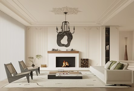 French Living Room 3d model