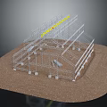 Metal Frame Furniture Structure With Multi Tier Design Stable Support And Brown Floor Base