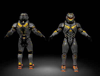 Human Robot Cyberpunk Technology Future Mecha 3d model