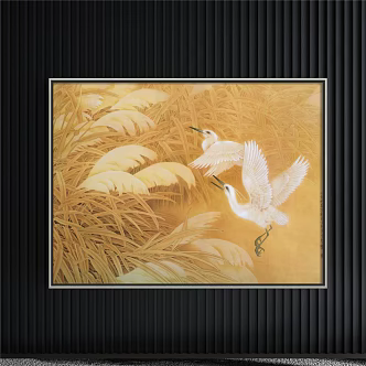 Modern Animal Painting Brown Living Room Animal 3d model