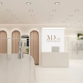 Modern Fashion Retail Counter In Shopping Mall With Mannequins Hanging Clothes And Bright