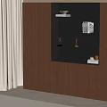 Modern Wooden Bookcase With Brown And Black Shelves And Cabinet Doors Near Window With Natural Light