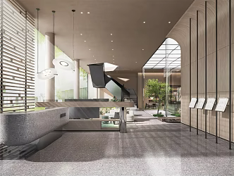 Modern Hall Sales Office Reception Desk Reception Desk Rest Area Business Reception Area Sales Office Negotiation Room Hotel Lobby Company Office Front Desk 3d model