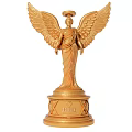 Decorative Golden Angel Statue With Wings Halo And Oscar Engraved Base