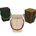 Modern Stool Log Ottoman 3d model