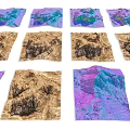 Vibrant Square Garden Decor Pieces With Natural Rock Texture Patterns