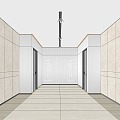 Modern toilet aisle 3d model