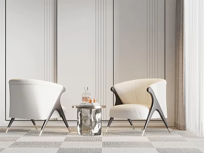 Light Luxury Leisure Sofa Combination Chair Side Combination 3d model