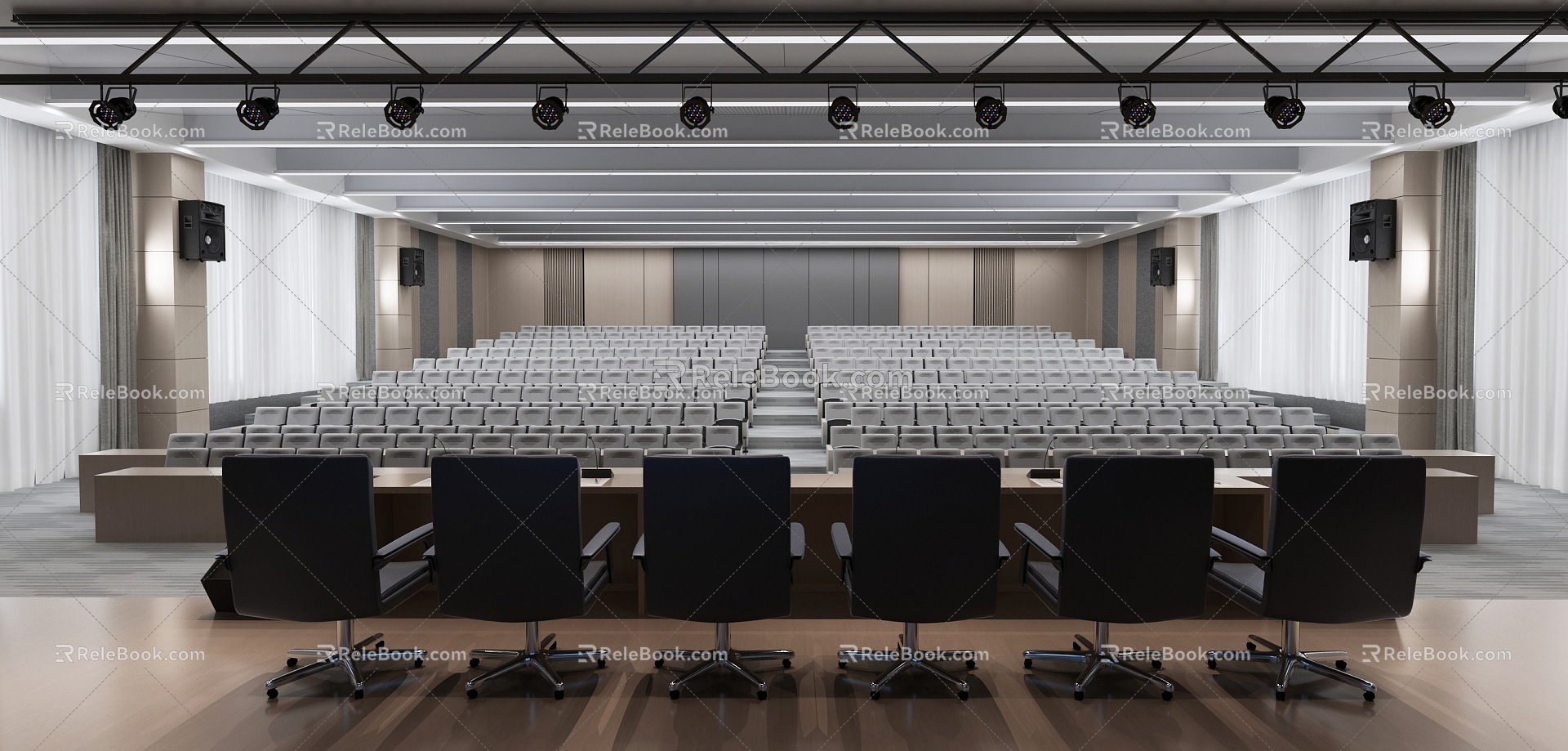 Modern Conference Hall Multifunctional Meeting Room 3d model