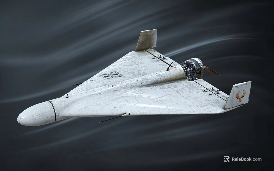 Sleek Fighter Jet Flying With Silver Body Advanced Design And Tail Emblem 3d model 