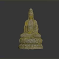 Exquisite Seated Buddha Sculpture Featuring Intricate Lotus Base Traditional Carving
