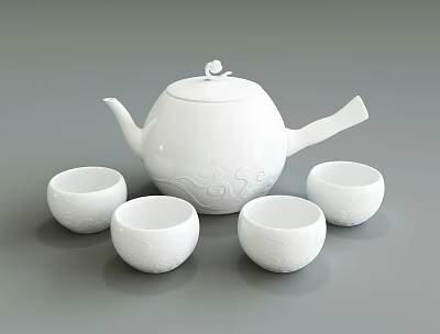 New Chinese Tea Set 3d model New Chinese Tea Set 3d model