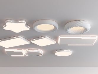 Ceiling lamp cream wind ceiling lamp 3d model