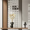 Porch partition glass partition ornaments 3d model