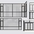 Modern Floor-to-Ceiling Windows Design With Multiple Styles And Interior Structural Views 3d model