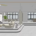 Modern discussion area Open discussion area 3d model