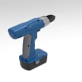 Blue Cordless Handheld Drill With Rechargeable Battery And Ergonomic Grip 3d model